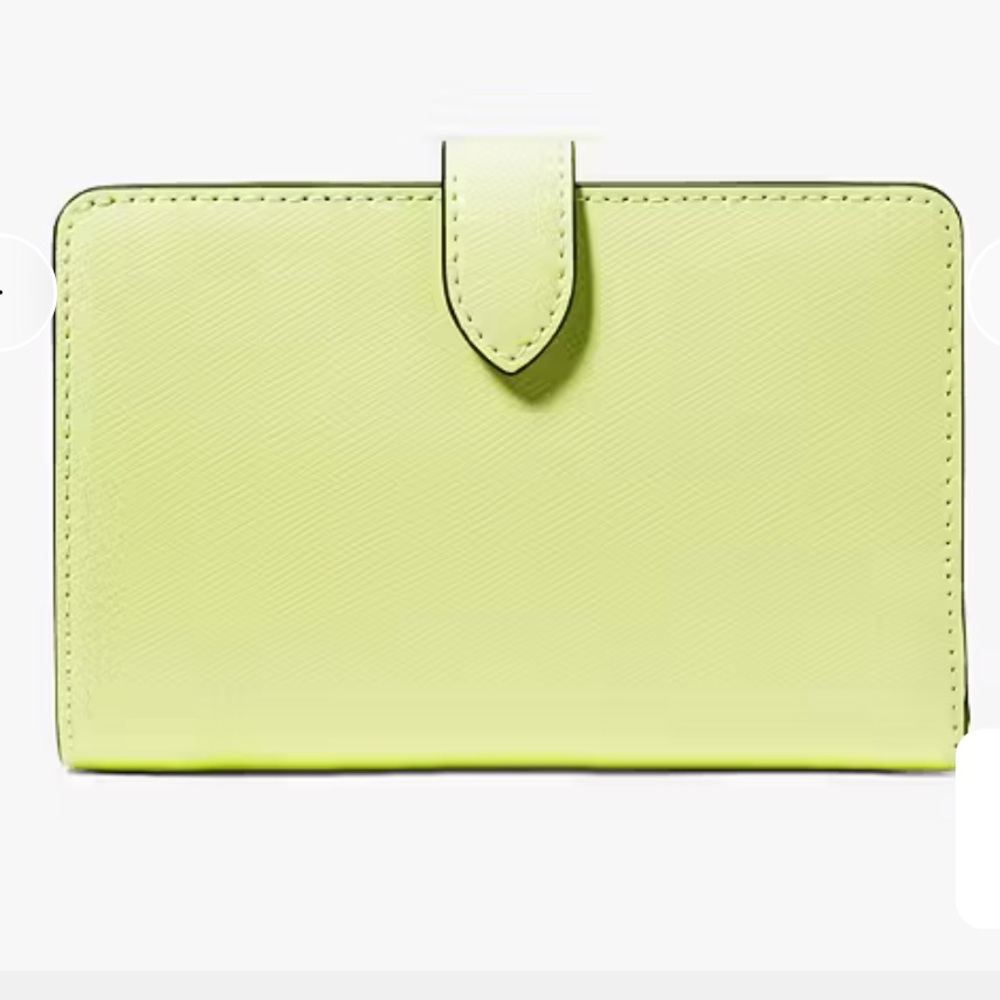 KATE SPADE Madison Medium Bifold Lime Slushy Wallet w/ Gold Hardware - Picture 5 of 5